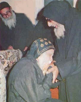 The Late Father Andrewis of St. Samuel Monastery with His Grace Bishop Mina Ava- Mina, Head of St. Mina Monastery