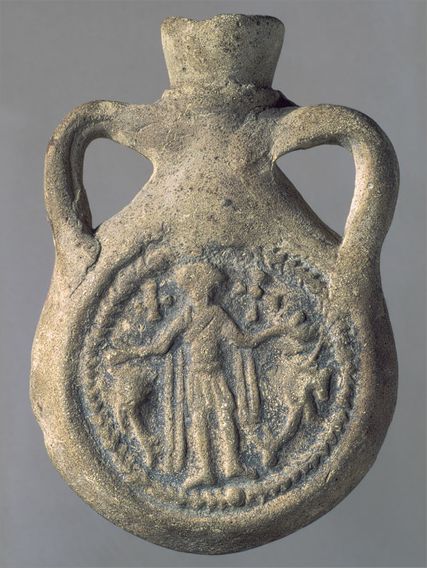 Ampulla (Flask) of Saint Menas, late 500smid-700s (The Metropolitan Museum of Art, New York)